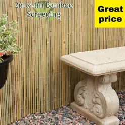 4m X 2m Bamboo Split Slat Fencing Screening Rolls For Garden Outdoor Privacy