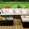 Comfy Living Tropea Rattan Garden Set In Chocolate