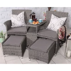 Companion Garden Set With Pull-Out Footstools Including Cushions -Sansisbar Store companion garden set with pull out footstools including cushions9502922883897 04c MP