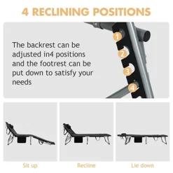 Costway Adjustable Chaise Lounger Deck Lounge Chair W/ Soft Mattress & Removable Pillow -Sansisbar Store costway adjustable chaise lounger deck lounge chair w soft mattress removable pillow6085649258474 03c MP