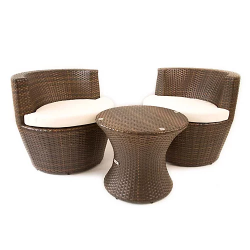 Cozy Bay Provence Rattan 2 Seater Round Tea For Two Set In Cappuccino 2 Cozy Bay Provence Rattan 2 Seater Round Tea For Two Set In Cappuccino - Image 2