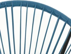 EVRE 2 Seat Teal Goa Acapulco Styled Garden Furniture Set For Bistro Patio Indoor Outdoor Balcony Garden Terrace -Sansisbar Store evre 2 seat teal goa acapulco styled garden furniture set for bistro patio indoor outdoor balcony garden terrace5060381724433 03c MP