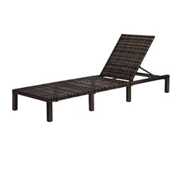 EVRE Brown Rattan Garden Padded Sun Lounger Sun Bed Day Bed Sun Lounger -Sansisbar Store evre brown rattan garden padded sun lounger sun bed day bed sun lounger5060381723092 04c MP