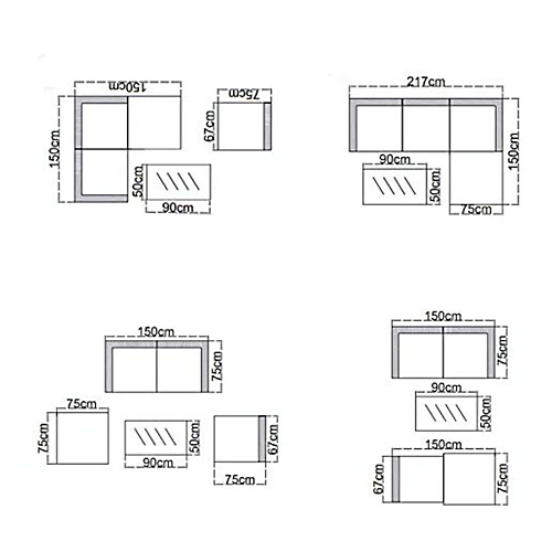 EVRE Brown Rattan Outdoor Garden Furniture Set 4 Seater California Sofa Set With Coffee Table 4 EVRE Brown Rattan Outdoor Garden Furniture Set 4 Seater California Sofa Set With Coffee Table - Image 4