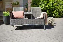 EVRE Lisbon Rattan 2 Seater Companion Partner Bench Garden Furniture Set Patio Conservatory Terrace Balcony Garden Outdoor Indoor -Sansisbar Store evre lisbon rattan 2 seater companion partner bench garden furniture set patio conservatory terrace balcony garden outdoor indoor5060381724457 03c MP