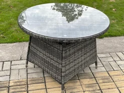 Fimous Rattan Garden Furniture Dining Set Table And Chair Sets PE Wicker Patio Outdoor 4 Chairs Plus Round Table -Sansisbar Store fimous rattan garden furniture dining set table and chair sets pe wicker patio outdoor 4 chairs plus round table9331632435511 03c MP