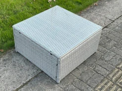 Fimous Square Rattan Coffee Tea Side Table Indoor Outdoor Use Garden Furniture Accessory Patio Light Grey -Sansisbar Store fimous square rattan coffee tea side table indoor outdoor use garden furniture accessory patio light grey0604477783666 04c MP