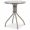 GoodHome Bari Grey Metal 2 Seater Table