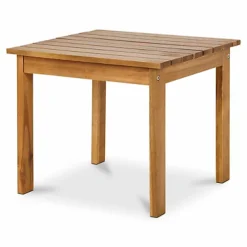 GoodHome Denia Brown Wooden 2 Seater Square Table