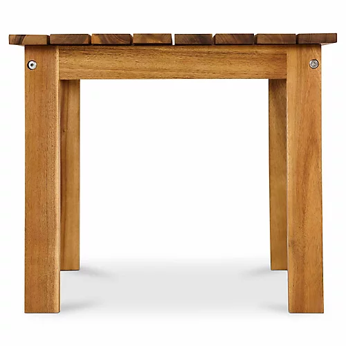 GoodHome Denia Brown Wooden 2 Seater Square Table 3 GoodHome Denia Brown Wooden 2 Seater Square Table - Image 3
