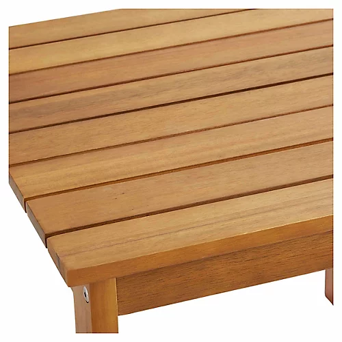 GoodHome Denia Brown Wooden 2 Seater Square Table 4 GoodHome Denia Brown Wooden 2 Seater Square Table - Image 4