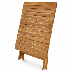 GoodHome Denia Brown Wooden Foldable 4 Seater Square Table 7 GoodHome Denia Brown Wooden Foldable 4 Seater Square Table -Sansisbar Store goodhome denia brown wooden foldable 4 seater square table3663602935964 04bq