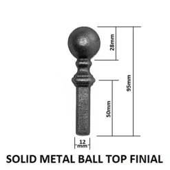 MANA Metal Ball Top Garden Railing Panel 1830mm (6ft) GAP X 455mm High MAZP03 -Sansisbar Store mana metal ball top garden railing panel 1830mm 6ft gap x 455mm high mazp035016635803577 04c MP