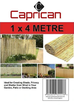 Natural Peeled Reed Screening Roll Garden Screen Fence Fencing Panel H 1m X W 4m -Sansisbar Store natural peeled reed screening roll garden screen fence fencing panel h 1m x w 4m5062079311178 05c MP