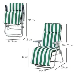 Outsunny Set Of 2 Sun Lounger Reclining Chairs Garden Relaxer Recliner Cushioned -Sansisbar Store outsunny set of 2 sun lounger reclining chairs garden relaxer recliner cushioned5060348505273 03c MP