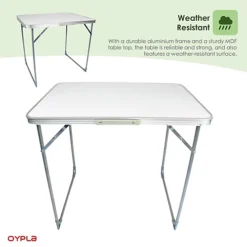 Oypla 80cm Portable Folding Outdoor Camping Kitchen Work Top Table -Sansisbar Store oypla 80cm portable folding outdoor camping kitchen work top table5056233253343 06c MP