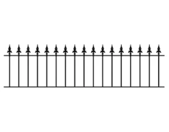 SAXA Metal Spear Top Garden Railing Panel 1830mm (6ft) GAP X 490mm High SAZP03