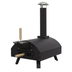 Sealey / Dellonda Portable Wood-Fired 14" Pizza Oven And Smoking Oven, Black/Stainless Steel (DG10) -Sansisbar Store sealey dellonda portable wood fired 14 pizza oven and smoking oven black stainless steel dg10 5054630000294 04c MP