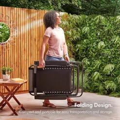 VonHaus Zero Gravity Chair, Textoline Folding Sun Lounger, Heavy Duty Foldable Sunlounger W/ Headrest & Powder Coated Steel Frame -Sansisbar Store vonhaus zero gravity chair textoline folding sun lounger heavy duty foldable sunlounger w headrest powder coated steel frame5060192529968 04c MP