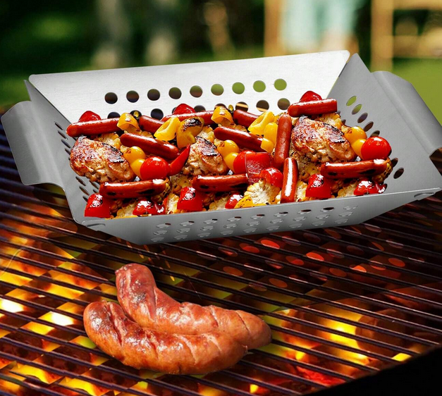 Sansisbar Store 36 Sansisbar Store -Sansisbar Store Screenshot 2023 12 13 at 14 12 02 1Pc Stainless Steel BBQ Grill Basket Heavy Duty Grill Baskets for Outdoor Grill Vegetables tray for Sale Australia New Collection Online SHEIN Australia